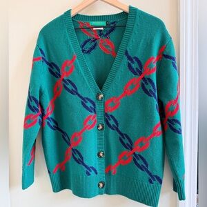 Clare V papi with chains cardigan sweater